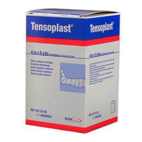 Tensoplast Elastic Adhesive Bandage, No Closure, White, NonSterile, Medium Compression, 5 Yard - LL Medico