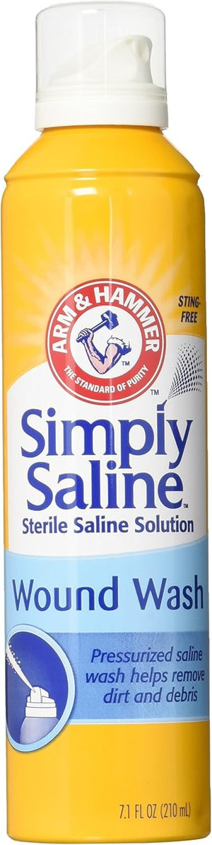 Arm & Hammer Simply Saline Wound Wash Spray, Sterile, 3.1 fl oz (90 mL) - 02260008553 - LL Medico
