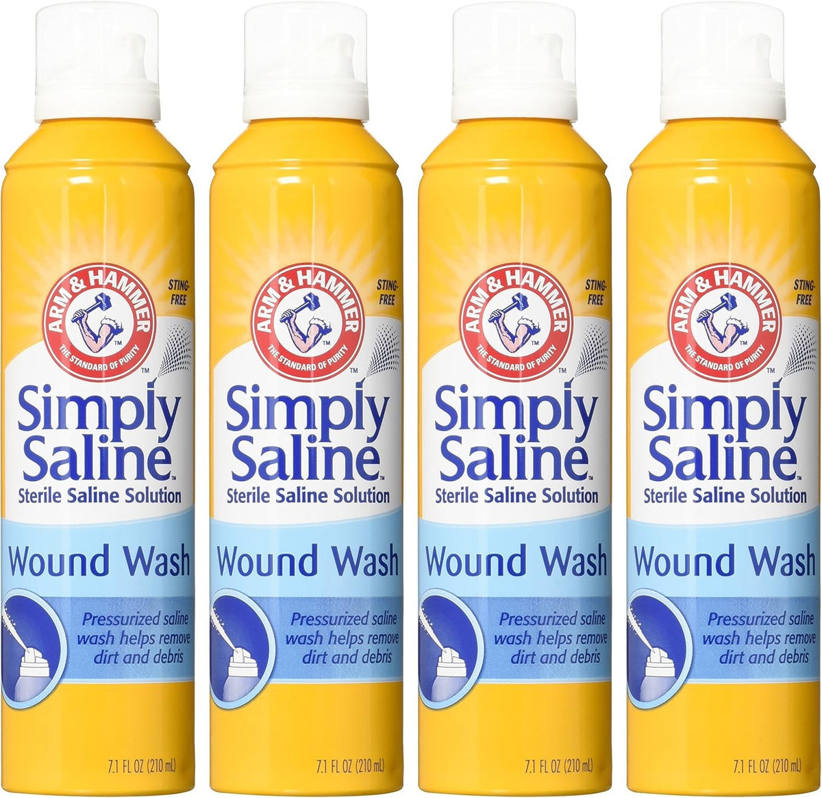 Arm & Hammer Simply Saline Wound Wash Spray, Sterile, 3.1 fl oz (90 mL) - 02260008553 - LL Medico