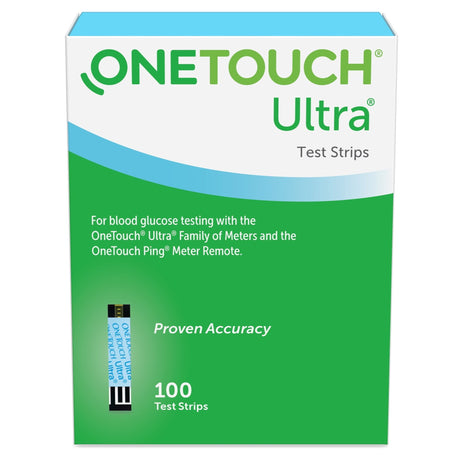 LifeScan OneTouch Ultra Blue Blood Glucose Test Strips, 100 Count