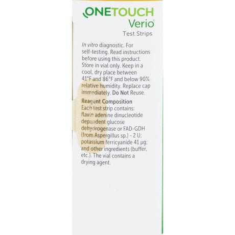 LifeScan OneTouch Verio Blood Glucose Test Strips, 50 Count