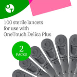 LifeScan OneTouch Delica Plus Lancets, 30 Gauge, 100 Count