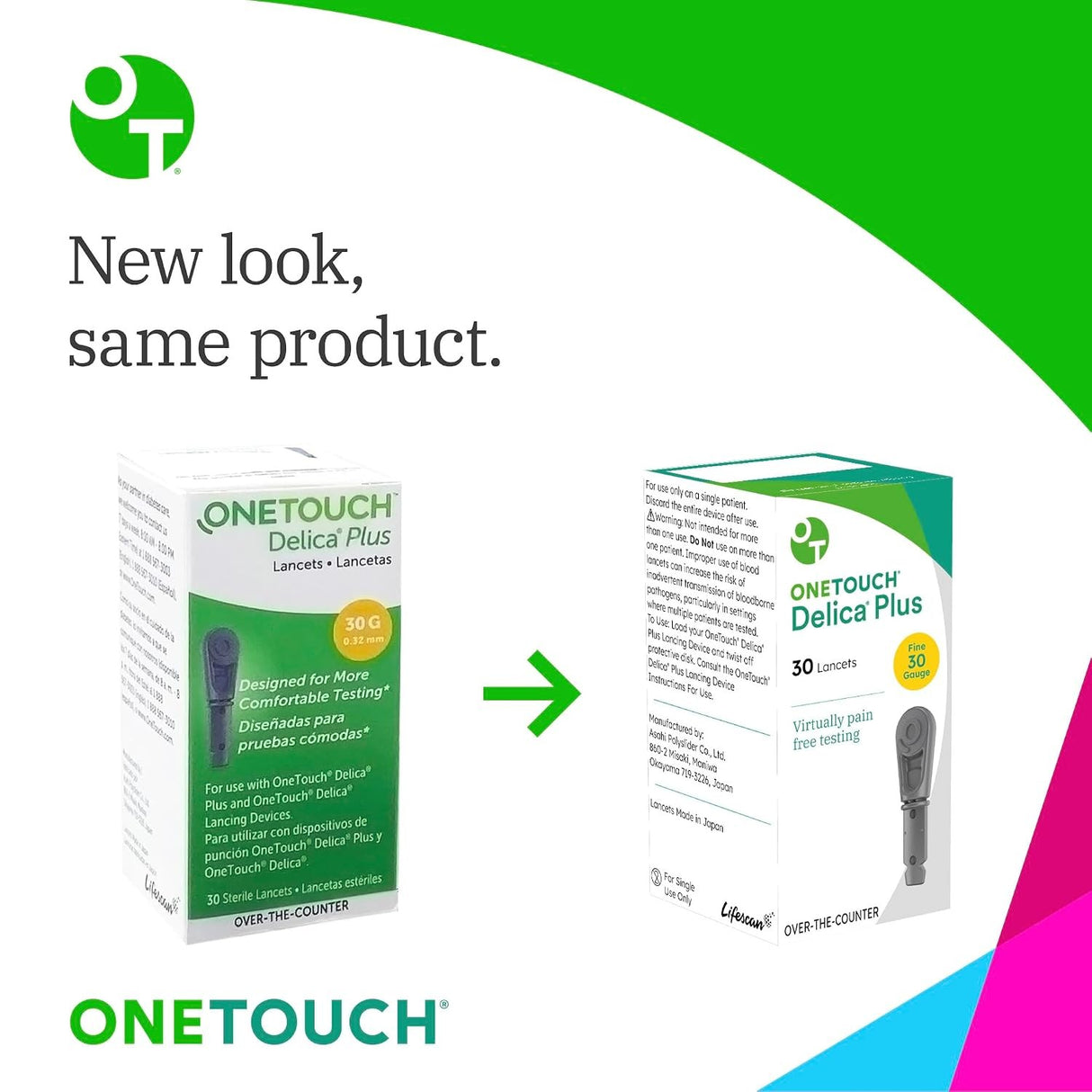 LifeScan OneTouch Delica Plus Lancets, 30 Gauge, 100 Count