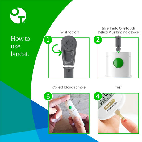 LifeScan OneTouch Delica Plus Lancets, 30 Gauge, 100 Count