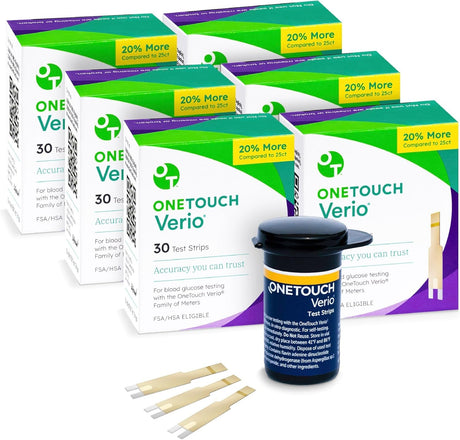 OneTouch Verio Blood Glucose Test Strips, 30 Count
