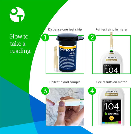 OneTouch Verio Blood Glucose Test Strips, 30 Count