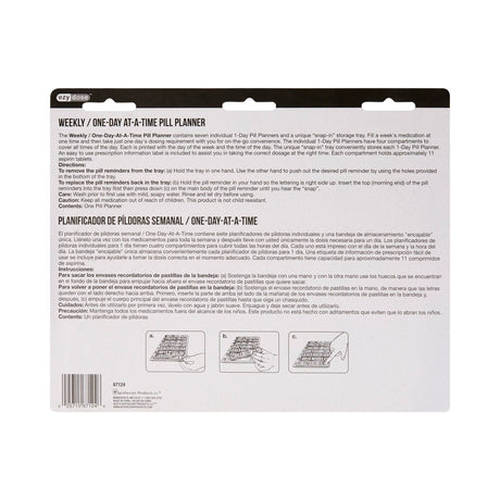 One-Day-At-A-Time Pill Organizer, Medium, 7 Day 4 Dose - 02571567124 - LL Medico