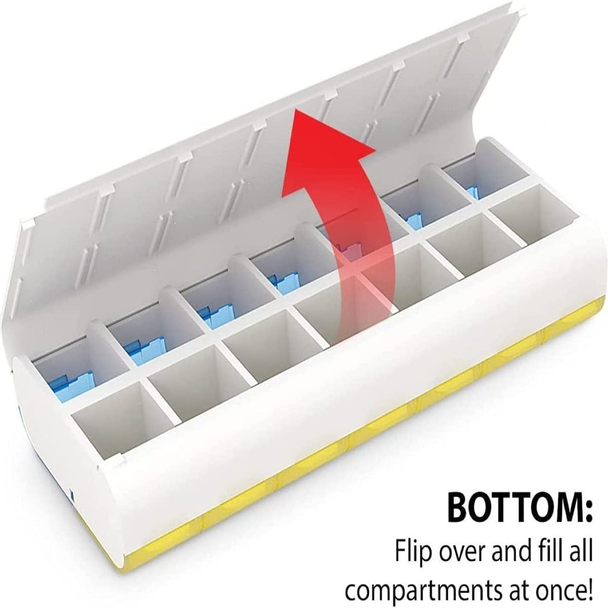 Ezy Dose Weekly 7-Day AM/PM Pill Organizer, X-Large, 2-Dose - 02571567705 - LL Medico