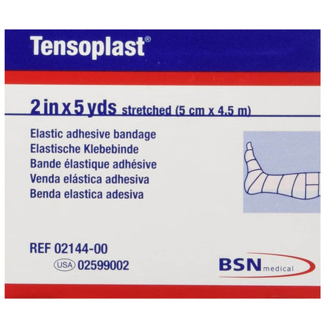Tensoplast Elastic Adhesive Bandage, No Closure, Tan, Nonsterile, Medium Compression, 5 Yard Length - LL Medico