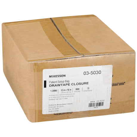 McKesson PULL-TITE Respiratory Set-Up Bag, Clear, 12" x 16"