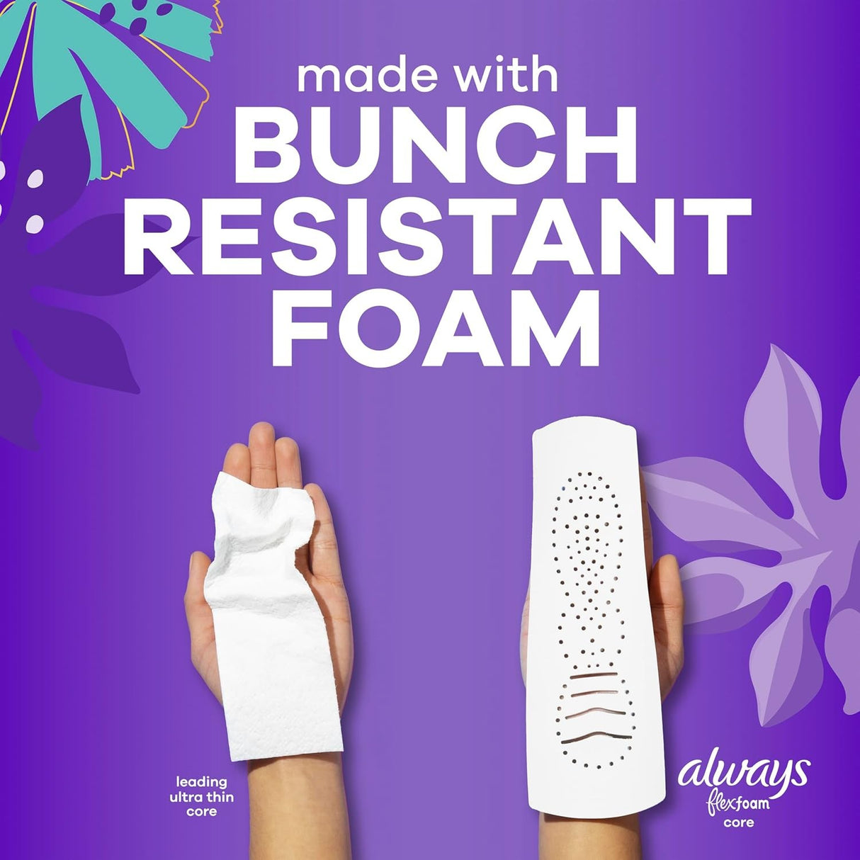 Always Teen Radiant with FlexFoam Overnight Pads, Size 4, Box of 18