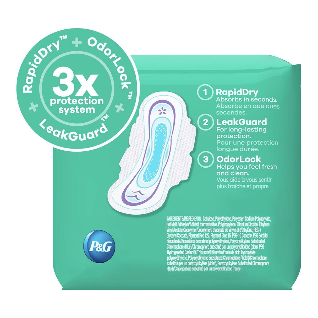 Always Ultra Thin Extra Long Super Pads with Wings, Unscented, Size 3, Pack of 28