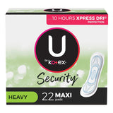 U by Kotex Security Overnight Maxi Pads with Wings, Unscented, Pack of 28 - 03906 - LL Medico