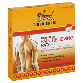 Tiger Balm Pain Relieving Hydrogel Patch, Camphor/Menthol/Capsaicin, 4" x 2.75" - 03927832200 - LL Medico