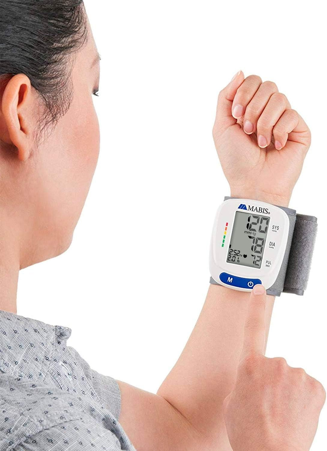 Mabis Digital Wrist Blood Pressure Monitor, Adult Cuff