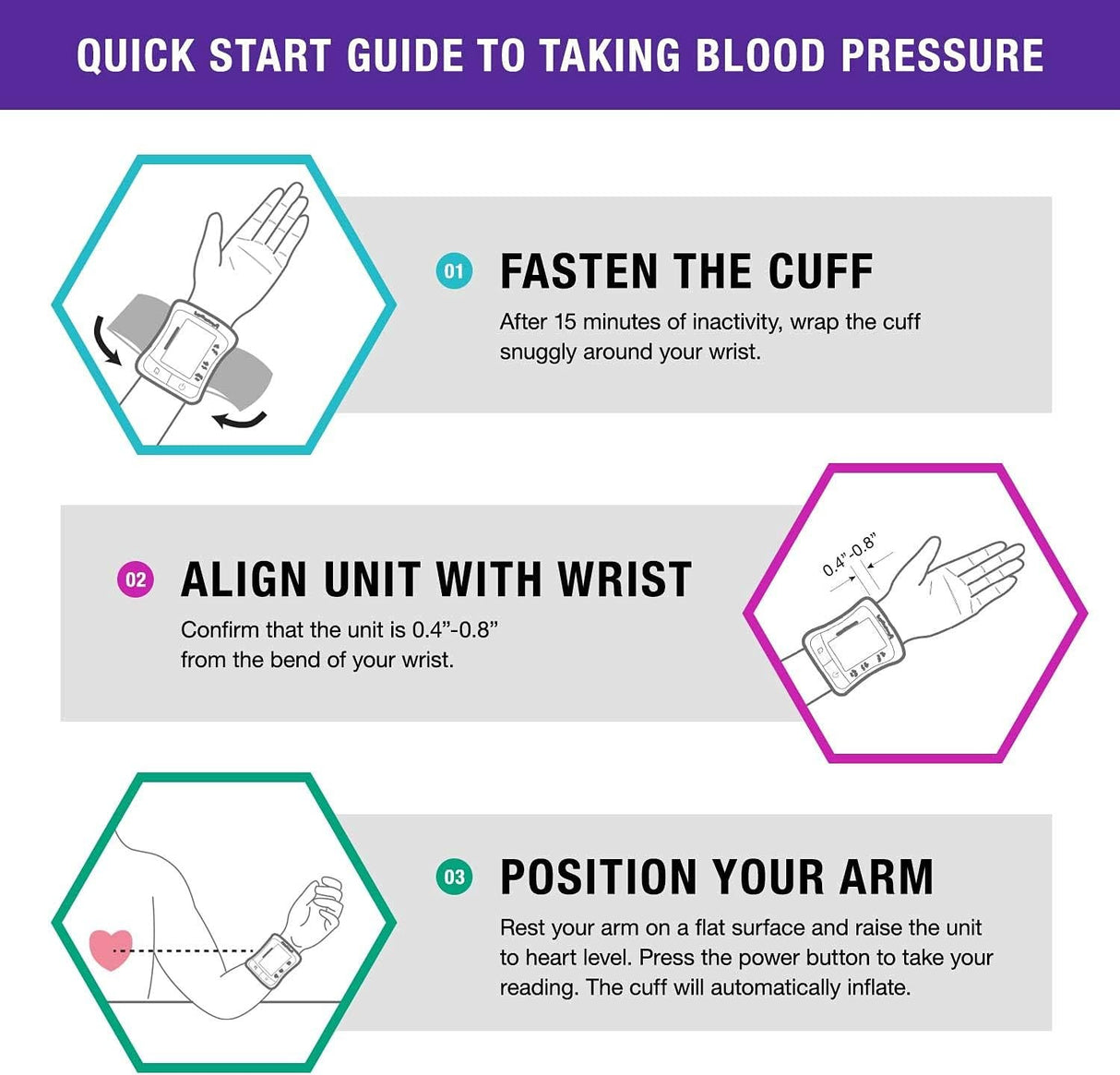Mabis Digital Wrist Blood Pressure Monitor, One Size Fits Most Cuff
