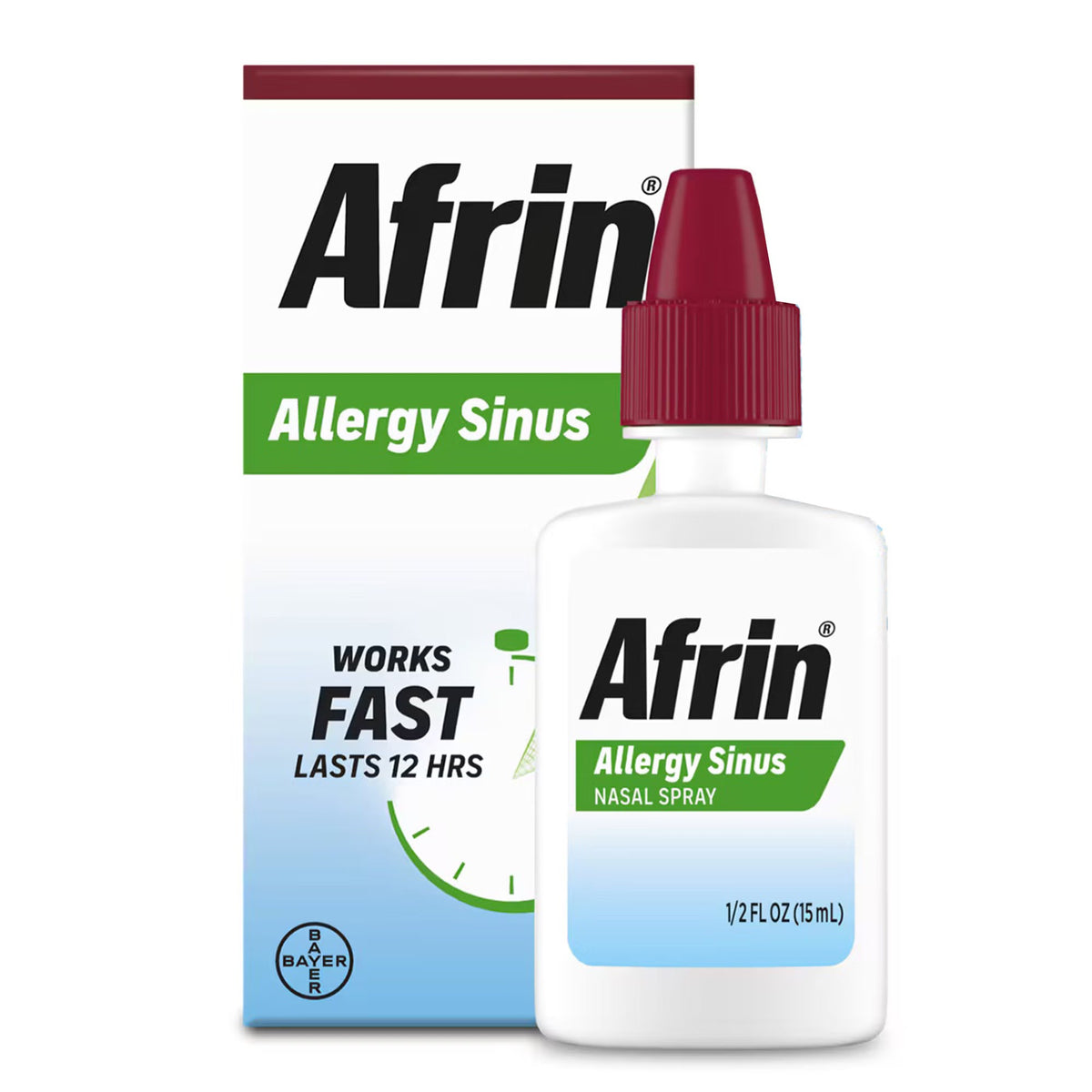 Afrin Allergy Sinus Nasal Spray, Oxymetazoline HCl 0.05%, 15 mL - 04110081127 - LL Medico
