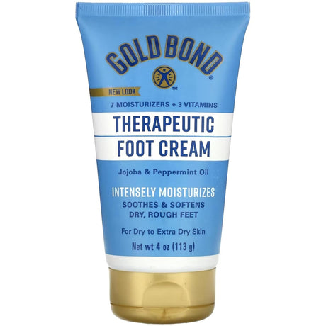 Gold Bond Therapeutic Foot Cream, Jojoba & Peppermint Oil, 4 oz