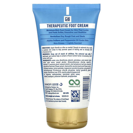 Gold Bond Therapeutic Foot Cream, Jojoba & Peppermint Oil, 4 oz