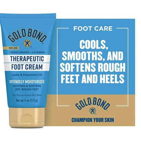 Gold Bond Therapeutic Foot Cream, Jojoba & Peppermint Oil, 4 oz