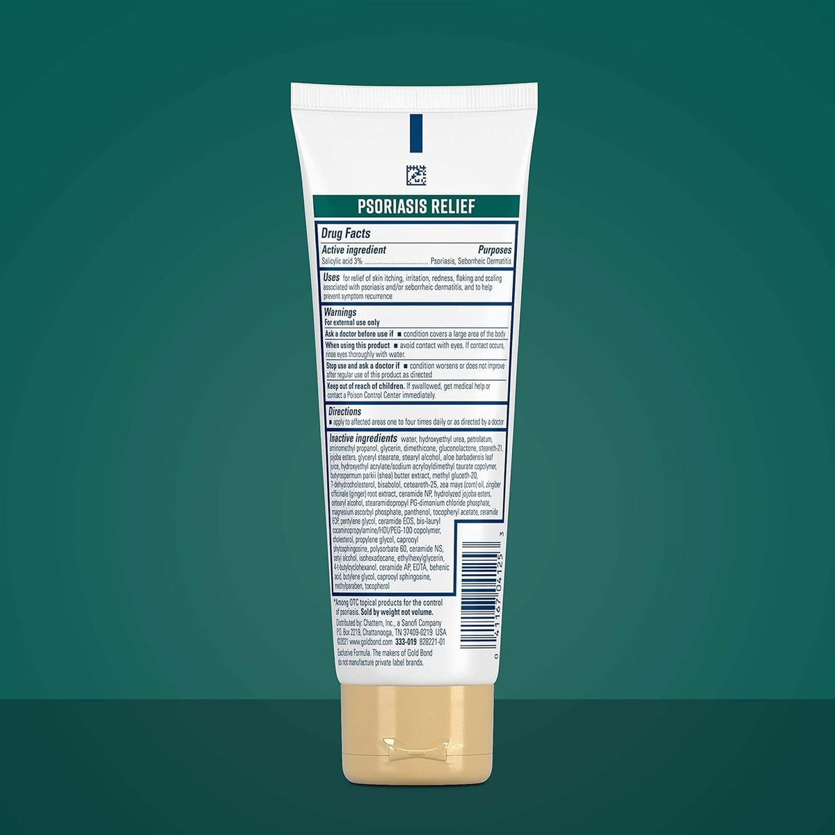 Gold Bond Psoriasis Relief Medicated Multi-Symptom Cream, Salicylic Acid 3%, Unscented, 4 oz