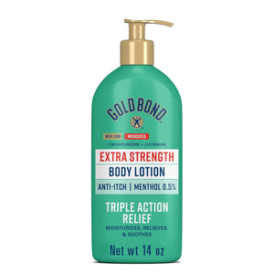 Gold Bond Extra Strength Medicated Anti-Itch Body Lotion, Menthol 0.5%, 14 oz
