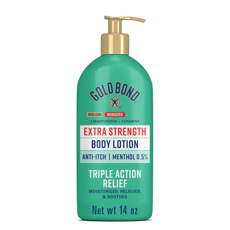 Gold Bond Extra Strength Medicated Anti-Itch Body Lotion, Menthol 0.5%, 14 oz