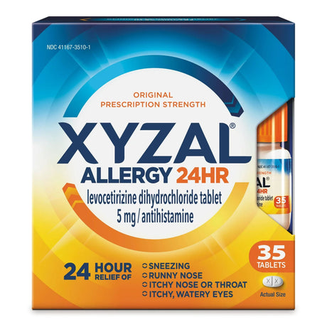 Xyzal Allergy 24HR Tablets, Levocetirizine 5 mg