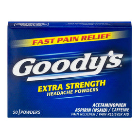 Goody's Extra Strength Headache Pain Relief Powder, Acetaminophen 260 mg / Aspirin 520 mg / Caffeine 32.5 mg - 04203710366 - LL Medico