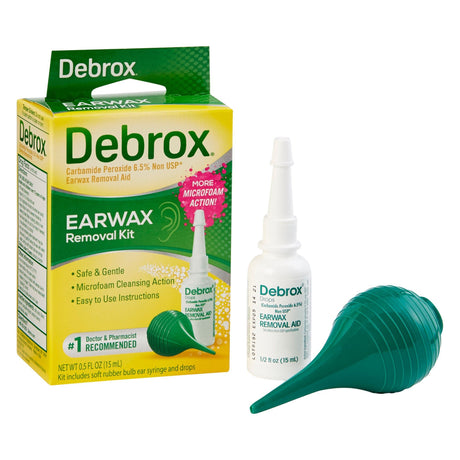 Debrox Earwax Removal Aid Drops, 6.5% Carbamide Peroxide, 0.5 oz