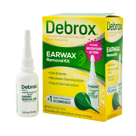 Debrox Earwax Removal Aid Drops, 6.5% Carbamide Peroxide, 0.5 oz
