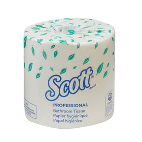 Scott Essential Toilet Tissue, White, 2-Ply, Standard Size, Cored Roll, 550 Sheets, 4 x 4.1" - 04460 - LL Medico