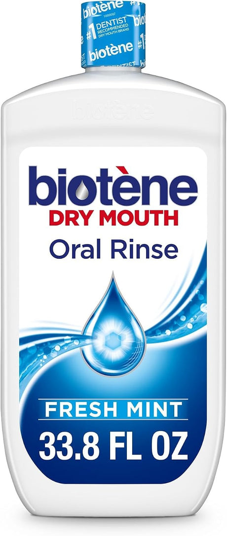 Biotene Dry Mouth Oral Rinse, Fresh Mint, 33.8 fl oz