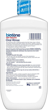 Biotene Dry Mouth Oral Rinse, Fresh Mint, 33.8 fl oz