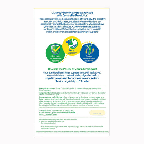 Culturelle Pro-Well Health & Wellness Probiotic Capsules