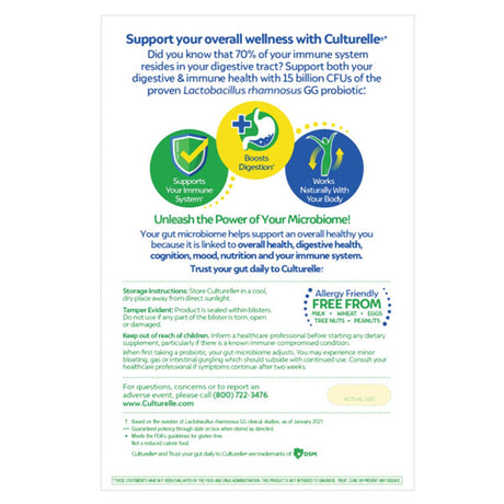 Culturelle Health & Wellness Daily Probiotic Capsules