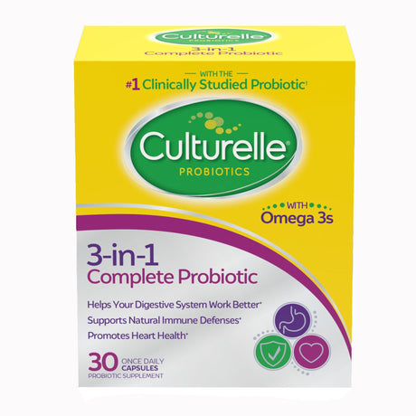Culturelle Pro-Well 3-in-1 Complete Probiotic with Omega-3 Capsules