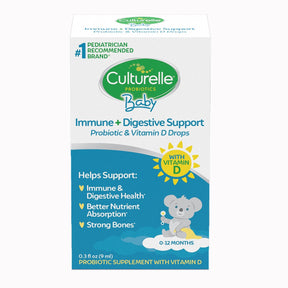 Culturelle Baby Immune + Digestive Support Probiotic & Vitamin D Drops, Oral Drops - 049100400532 - LL Medico