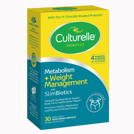 Culturelle Metabolism + Weight Management Probiotic Capsules with SlimBiotics