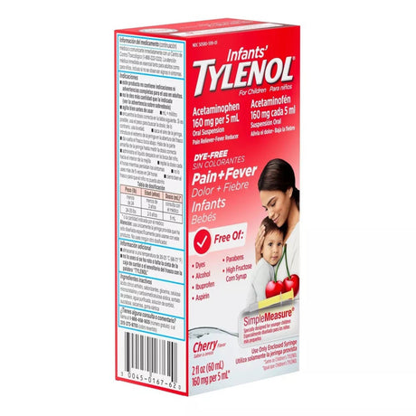 Infants' Tylenol Dye-Free Acetaminophen Oral Suspension, 160 mg/5 mL, 2 oz