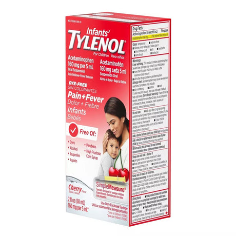 Infants' Tylenol Dye-Free Acetaminophen Oral Suspension, 160 mg/5 mL, 2 oz