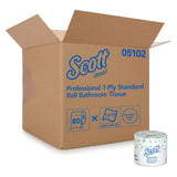 Scott Essential Toilet Tissue, White, 1-Ply, Standard Size, Cored Roll, 1210 Sheets, 4" x 4.1" - 05102 - LL Medico
