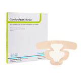 ComfortFoam Border Self-Adherent Soft Silicone Foam Dressing, 5 x 5 Centimeter