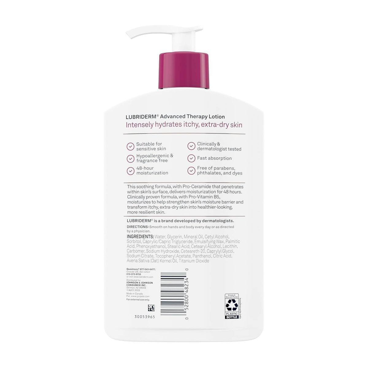 Lubriderm Advanced Therapy Lotion, Fragrance Free, 16 fl oz