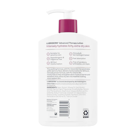 Lubriderm Advanced Therapy Lotion, Fragrance Free, 16 fl oz