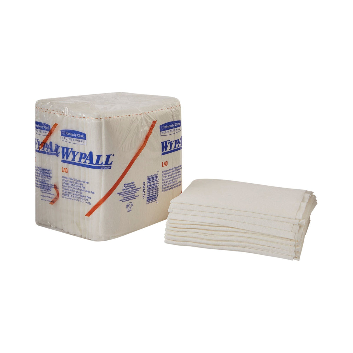 WypAll PowerClean L40, Multipurpose Task Wipe, Light Duty, White, DRC Cellulose, Nonsterile, Disposable, 12 x 12.5" - 05701 - LL Medico