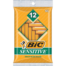 Bic Sensitive Single Blade Razor, Disposable, Pack of 12