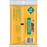 Bic Sensitive Single Blade Razor, Disposable, Pack of 12