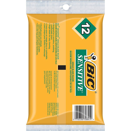 Bic Sensitive Single Blade Razor, Disposable, Pack of 12