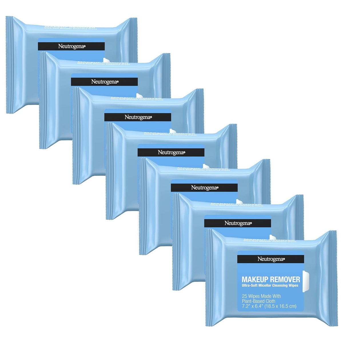 Neutrogena Makeup Remover Ultra-Soft Cleansing Towelettes, 25 Count, 7.2" x 6.4"
